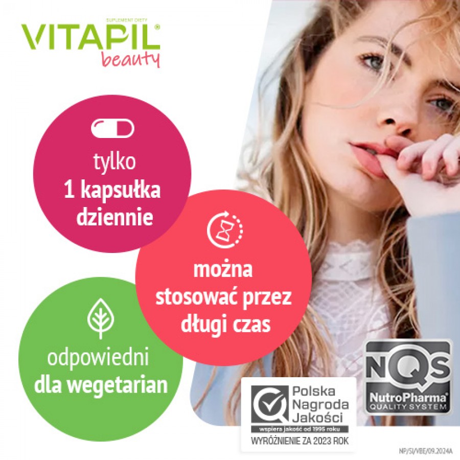 Zdjęcie produktu - 3 VITAPIL&reg; beauty &ndash; na gładkie i lśniące włosy, 30 kapsułek