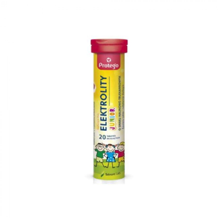 Miniaturka artykułu - #0 Salvum Lab Protego Elektrolity Junior, 20 tabletek musujących