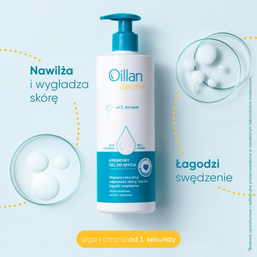 Miniaturka artykułu - #1 OILLAN DERM+ Kremowy Żel do mycia, 400ml