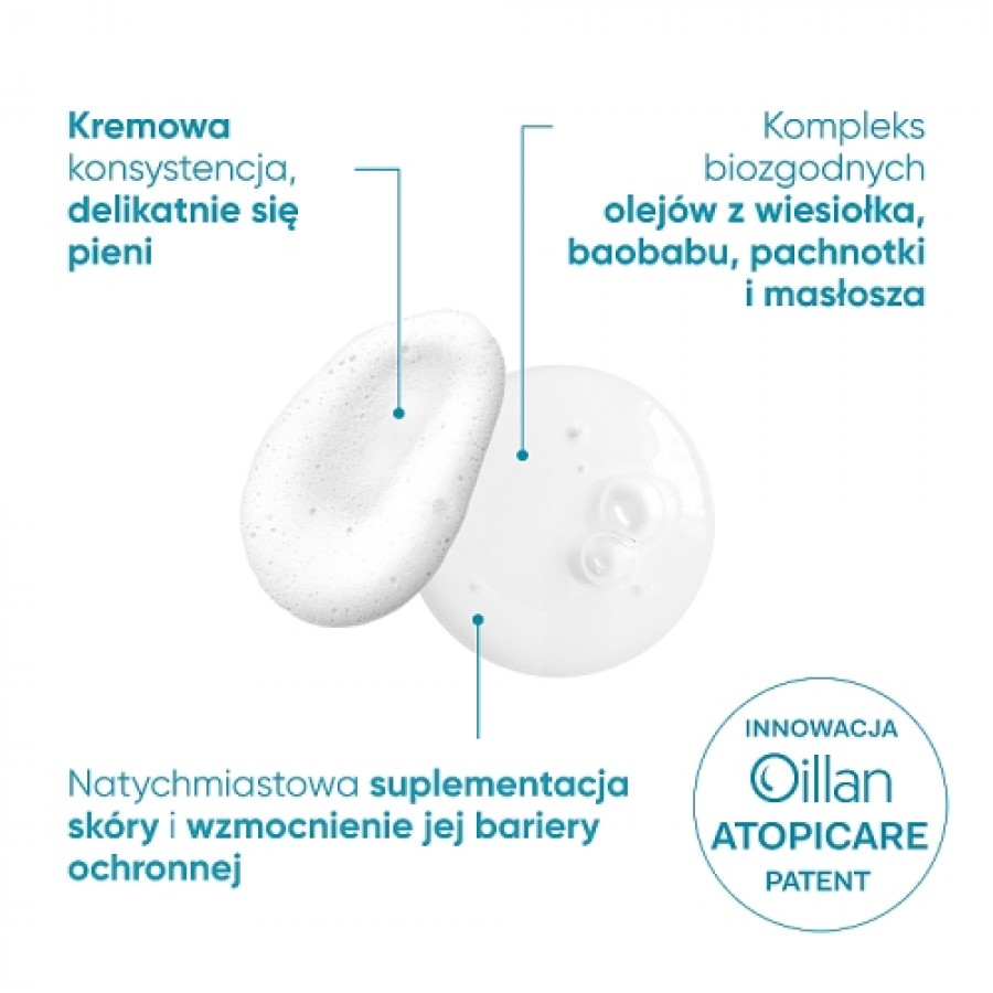 Zdjęcie produktu - 2 OILLAN DERM+ Kremowy Żel do mycia, 400ml