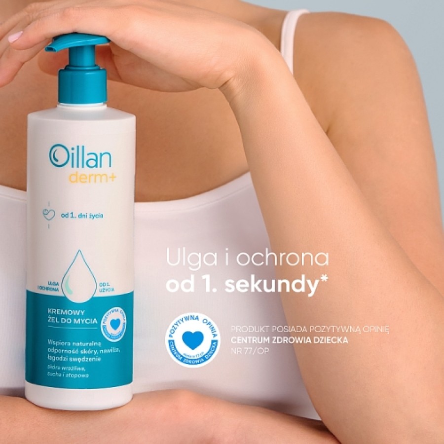 Zdjęcie produktu - 3 OILLAN DERM+ Kremowy Żel do mycia, 400ml