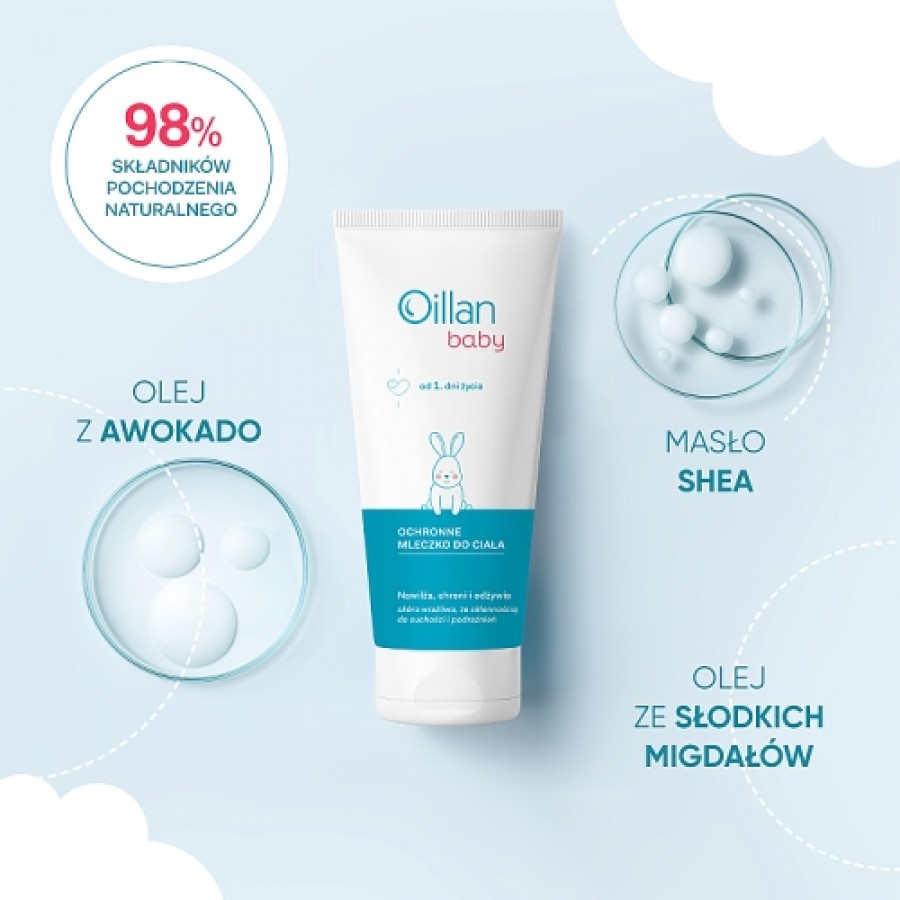 Zdjęcie produktu - 2 OILLAN Baby Ochronne Mleczko do ciała, 200ml