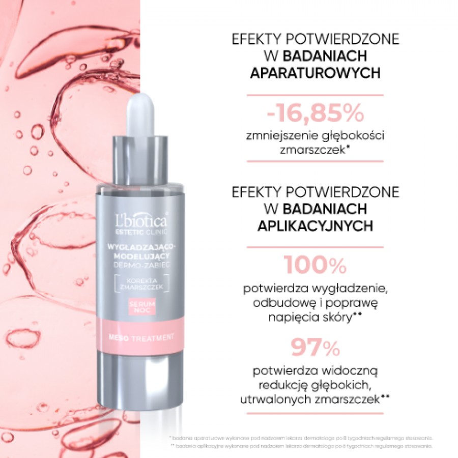 Miniaturka artykułu - #1 L'BIOTICA Estetic Clinic Meso Treatment Wygładzająco-modelujący dermo zabieg Serum na noc, 30ml