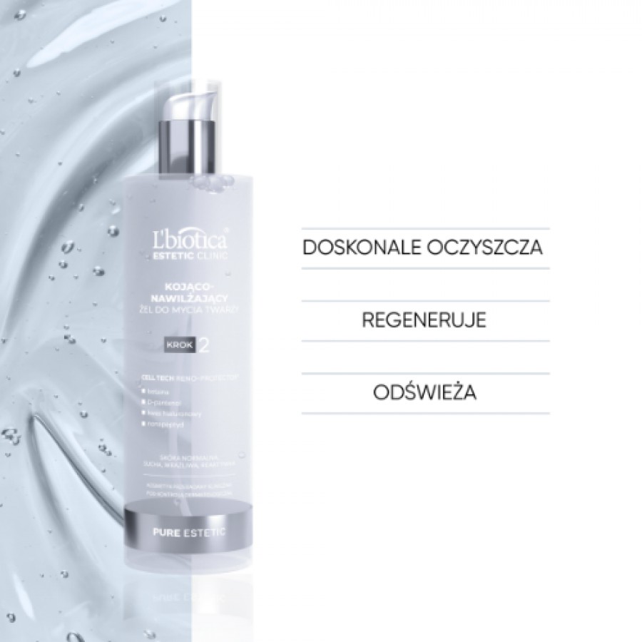 Miniaturka artykułu - #1 L'BIOTICA Estetic Clinic Pure Estetic Kojąco-nawilżający żel do mycia twarzy, 200ml