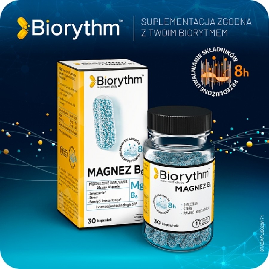 Zdjęcie produktu - 0 Biorythm Magnez B6, 30kaps.