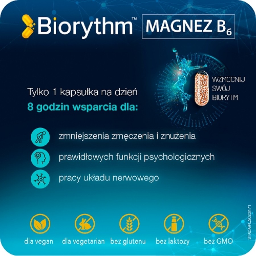 Zdjęcie produktu - 1 Biorythm Magnez B6, 30kaps.