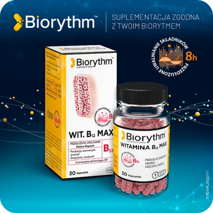 Miniaturka artykułu - #0 Biorythm Witamina B12 Max, 30kaps.