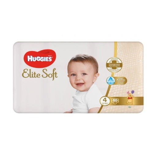 Miniaturka artykułu - #0 HUGGIES Pieluchy Extra Care Mega rozmiar 4 (8-16kg), 60szt.