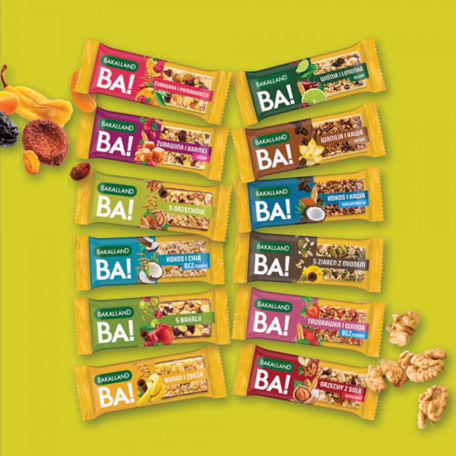 Zdjęcie produktu - 5 BAKALLAND BA! Baton 5 orzech&oacute;w, 40g