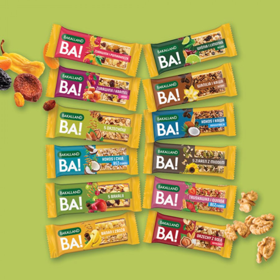 Zdjęcie produktu - 5 BAKALLAND BA!lans RELAKS Baton Wiśnia i limonka, 38g