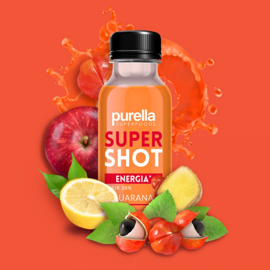 Miniaturka artykułu - #0 PURELLA SuperShot Energia imbir + guarana, 100 ml