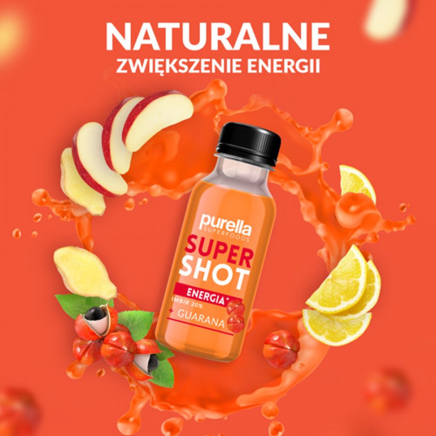 Miniaturka artykułu - #1 PURELLA SuperShot Energia imbir + guarana, 100 ml