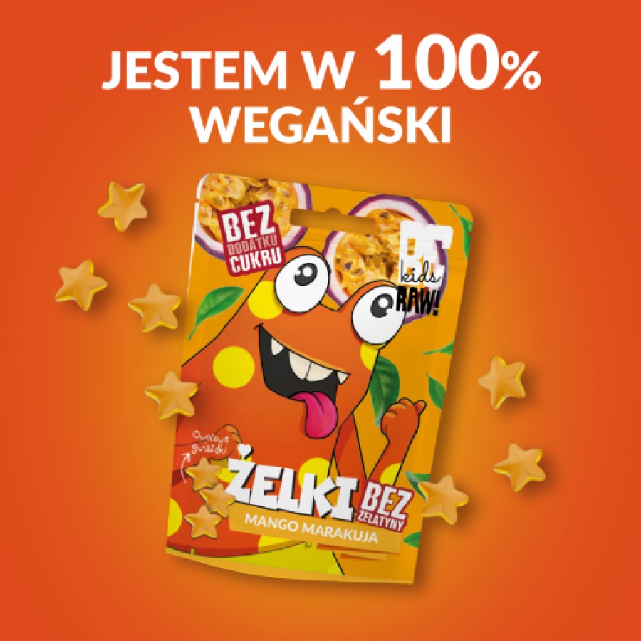 Miniaturka artykułu - #1 BeRAW Kids Żelki Mango Marakuja, 35 g
