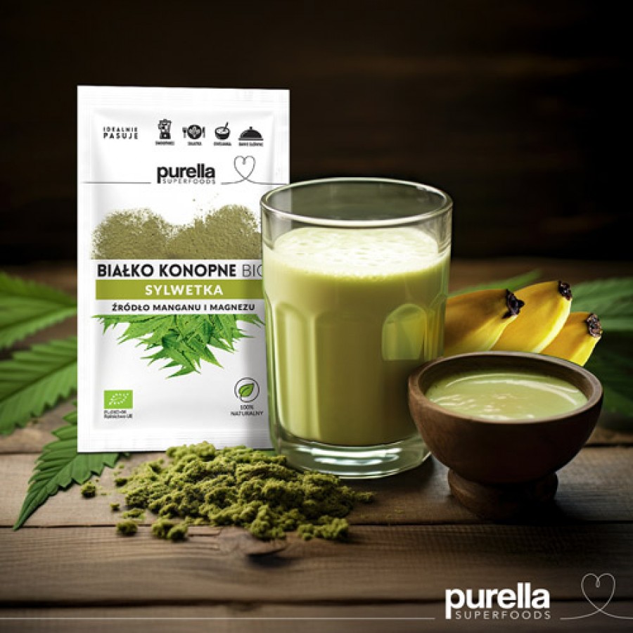 Zdjęcie produktu - 2  PURELLA Białko konopne sproszkowane Bio, 45g