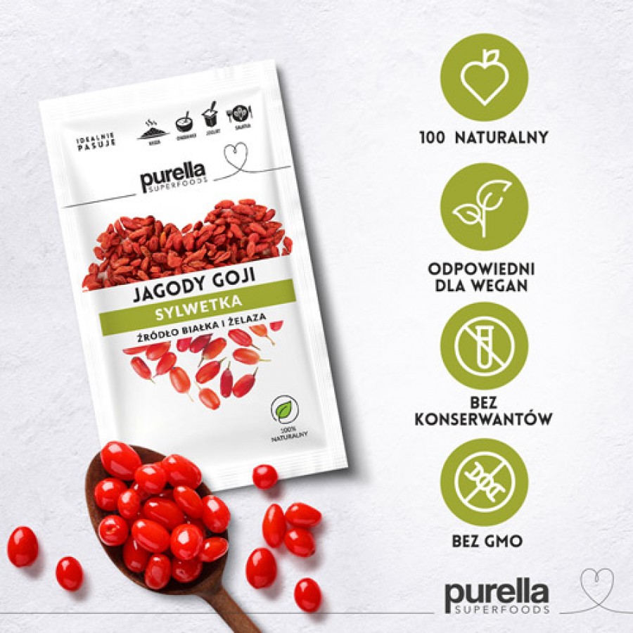 Miniaturka artykułu - #0 PURELLA Jagody Goji suszone, 45g