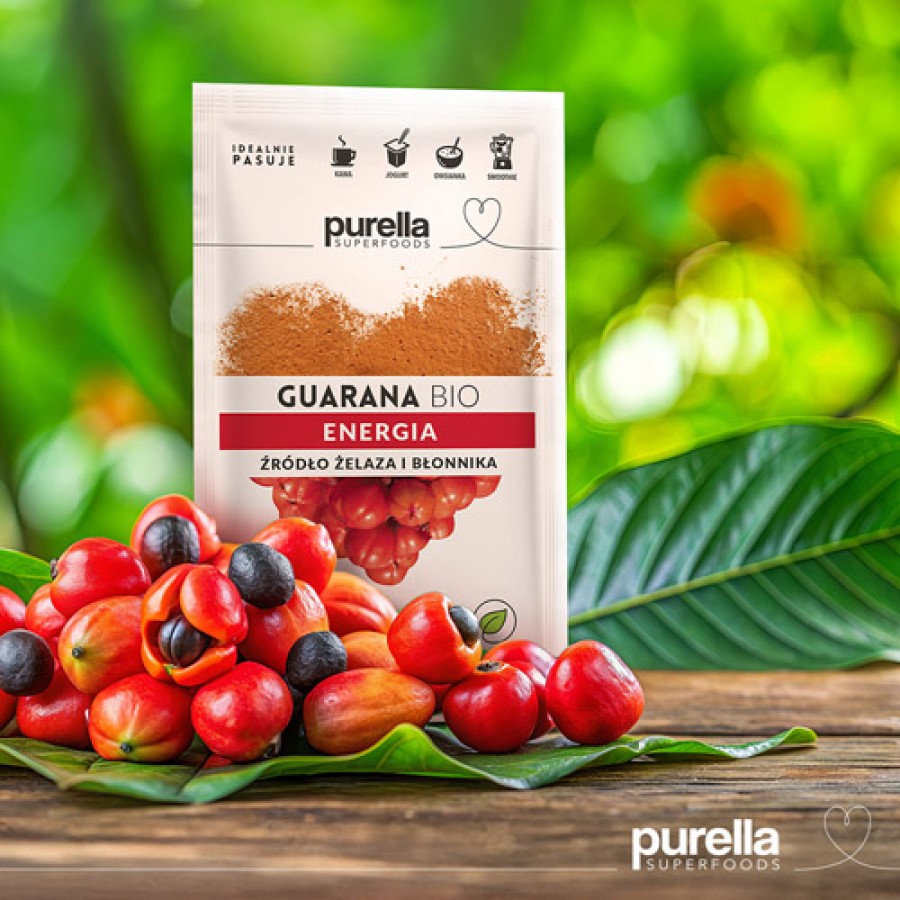 Zdjęcie produktu - 2 PURELLA Guarana BIO. Koncentracja + Redukcja stresu, 21g