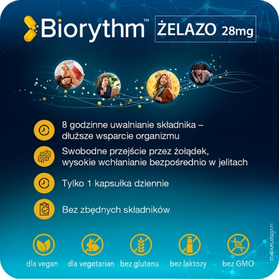 Zdjęcie produktu - 3 Biorythm żelazo 28mg, 30 kaps.