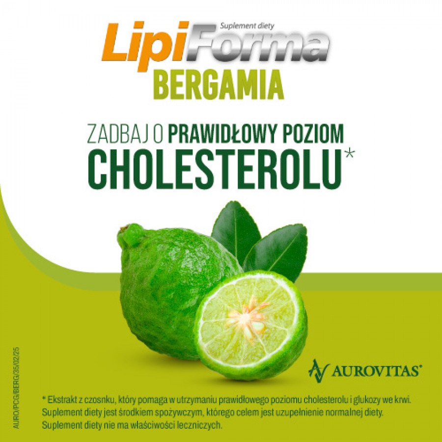 Zdjęcie produktu - 1 Lipiforma Bergamia, 30 kaps. - suplement diety z monakoliną K