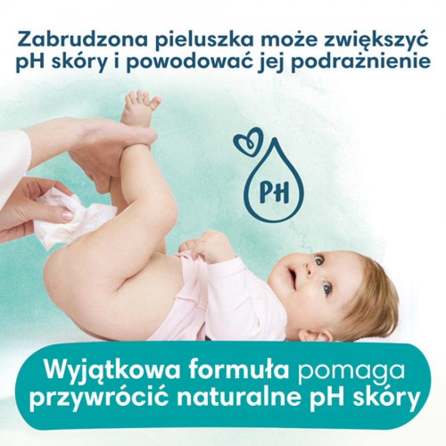 Miniaturka artykułu - #1 Pampers Harmonie Aqua Chusteczki nawilżane, 9x48szt.