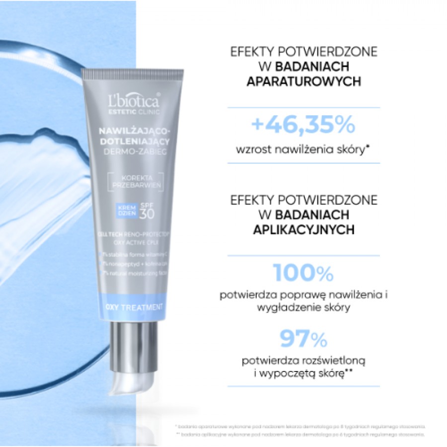 Miniaturka artykułu - #1 L'BIOTICA ESstetic Clinic Oxy Treatment Nawilżająco-dotleniający dermo-zabieg SPF30, krem na dzień, 35ml