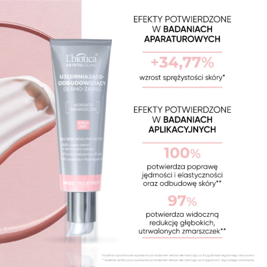 Zdjęcie produktu - 1 L'BIOTICA Estetic Clinic Meso Treatment Ujędrniająco-odbudowujący Dermo-zabieg - Krem na noc, 35ml 