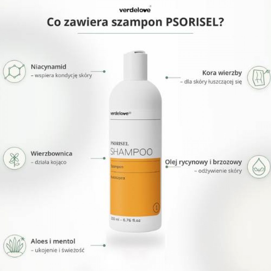 #3 – PSORISEL Szampon do pielęgnacji sk&oacute;ry głowy u os&oacute;b z objawami łuszczycy, 200ml