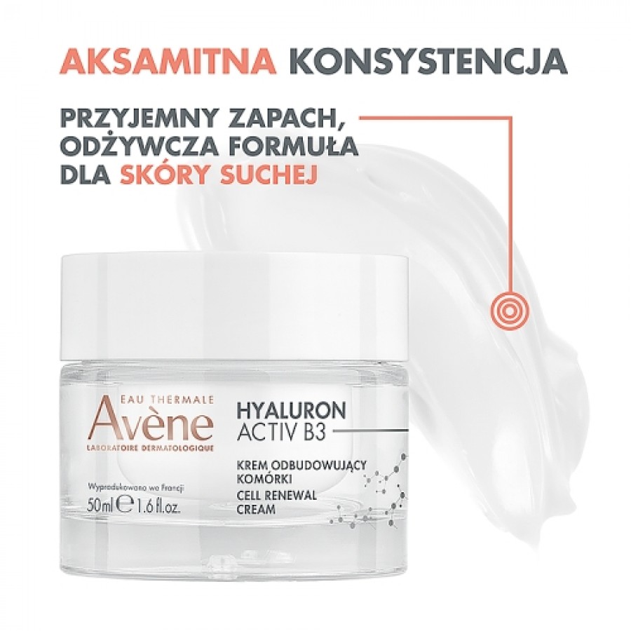Miniaturka artykułu - #0 AVENE HYALURON ACTIV B3 Krem odbudowujący kom&oacute;rki, 50 ml