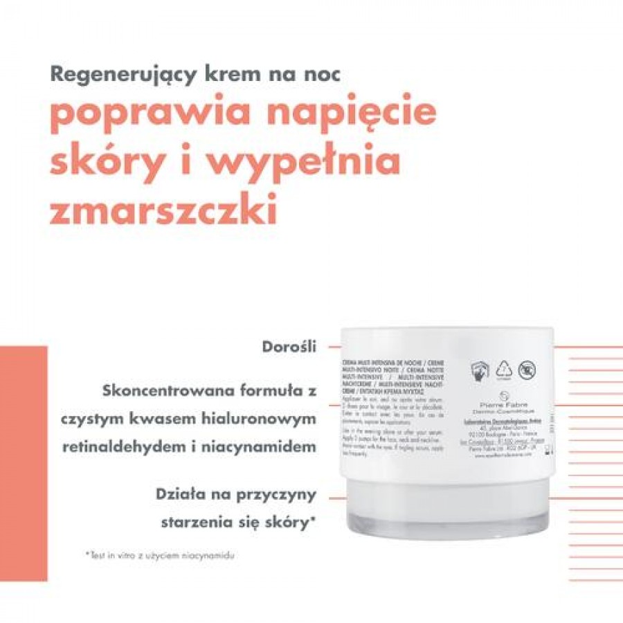 Miniaturka artykułu - #0 AVENE HYALURON ACTIV B3 Multiintensywny krem na noc, 40ml