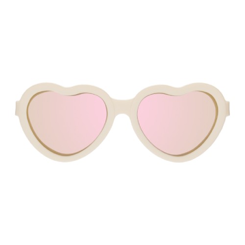 Miniaturka artykułu - #0 Babiators Okulary przeciwsłoneczne z polaryzacją POLARIZED HEARTS SWEET CREAM ROSE GOLD MIRRORED LENSES 3-5 lat P-HRT-502-M