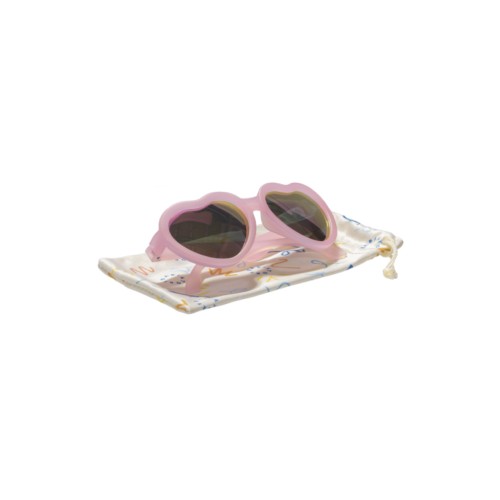 Miniaturka artykułu - #1 Babiators Okulary przeciwsłoneczne z polaryzacją HEART FROSTED PINK PURPLE MIRRORED LENS POLARIZED 3-5 lat P-HRT-503-M