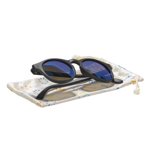 Miniaturka artykułu - #1 Babiators Okulary przeciwsłoneczne z polaryzacją POLARIZED KEYHOLE JET BLACK COBALT BLUE MIRRORED LENSES 3-5 lat P-KEY-505-M
