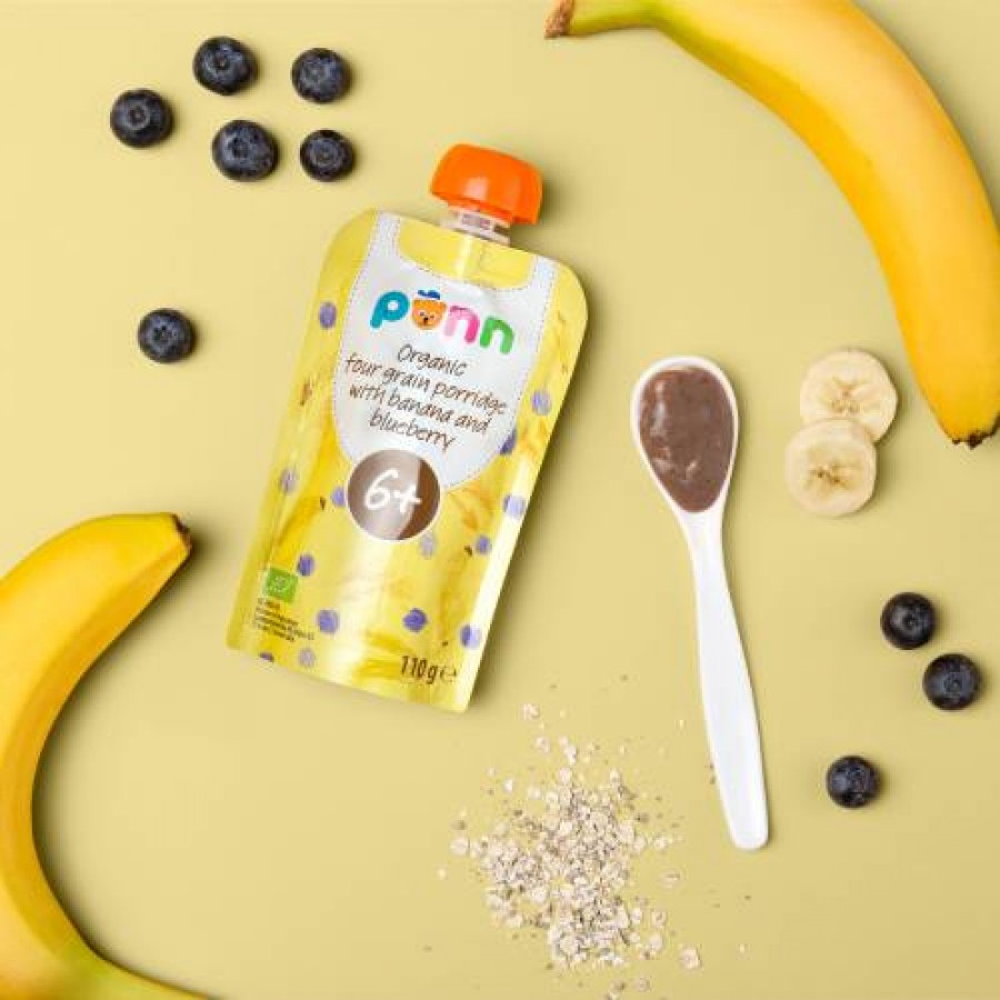 Zdjęcie produktu - 2 SALVEST P&Otilde;NN BIO Banan z jagodami i płatkami zb&oacute;ż, 110 g