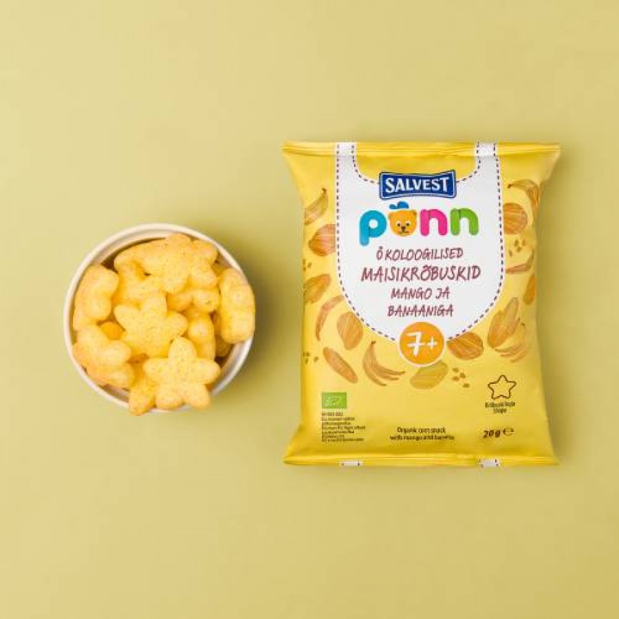 Miniaturka artykułu - #1 SALVEST P&Otilde;NN BIO Chrupki mango, 20 g