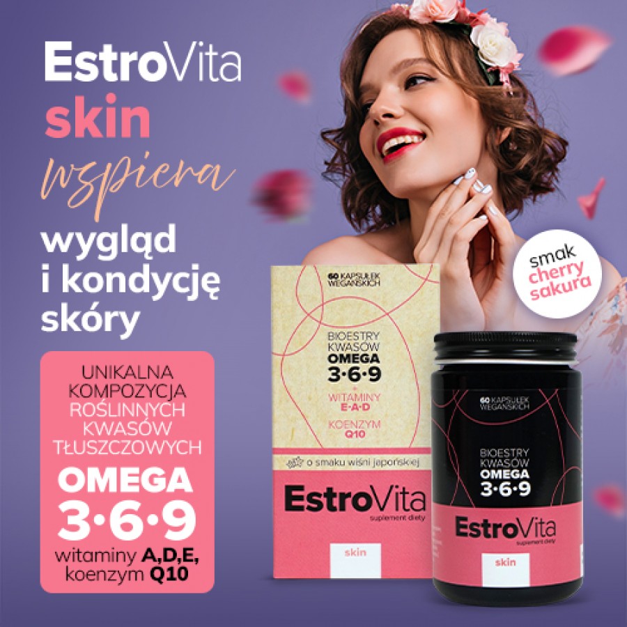 Zdjęcie produktu - 0 EstroVita Skin Sakura, 60 kapsułek