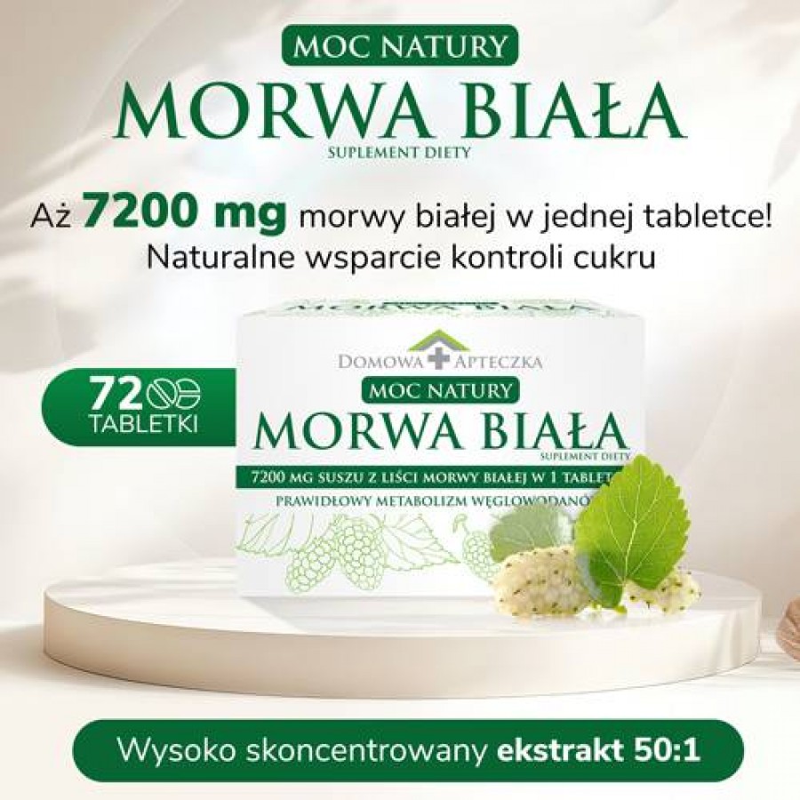 Miniaturka artykułu - #1 DOMOWA APTECZKA Moc Natury Morwa Biała, 72 tabl.
