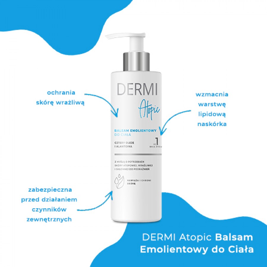 Miniaturka artykułu - #0 DERMI Atopic Balsam emolientowy do ciała, 400ml