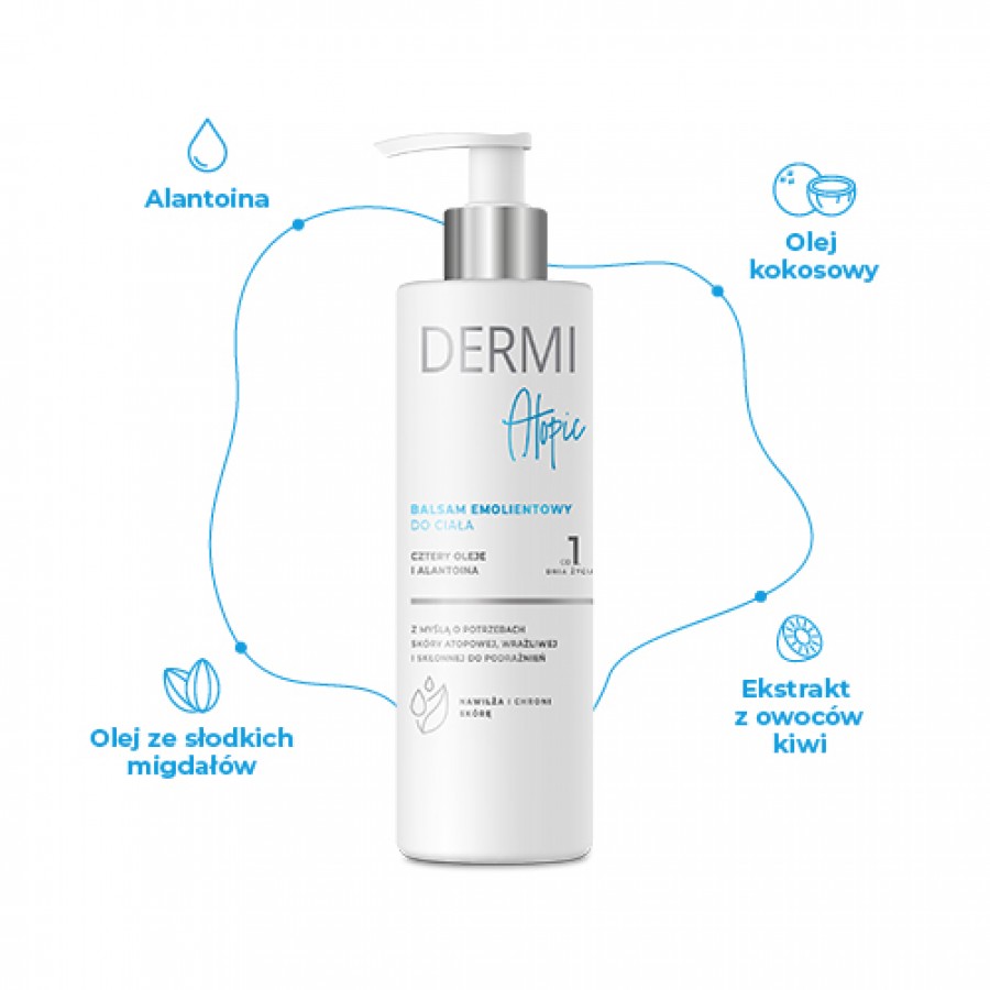 Zdjęcie produktu - 2 DERMI Atopic Balsam emolientowy do ciała, 400ml