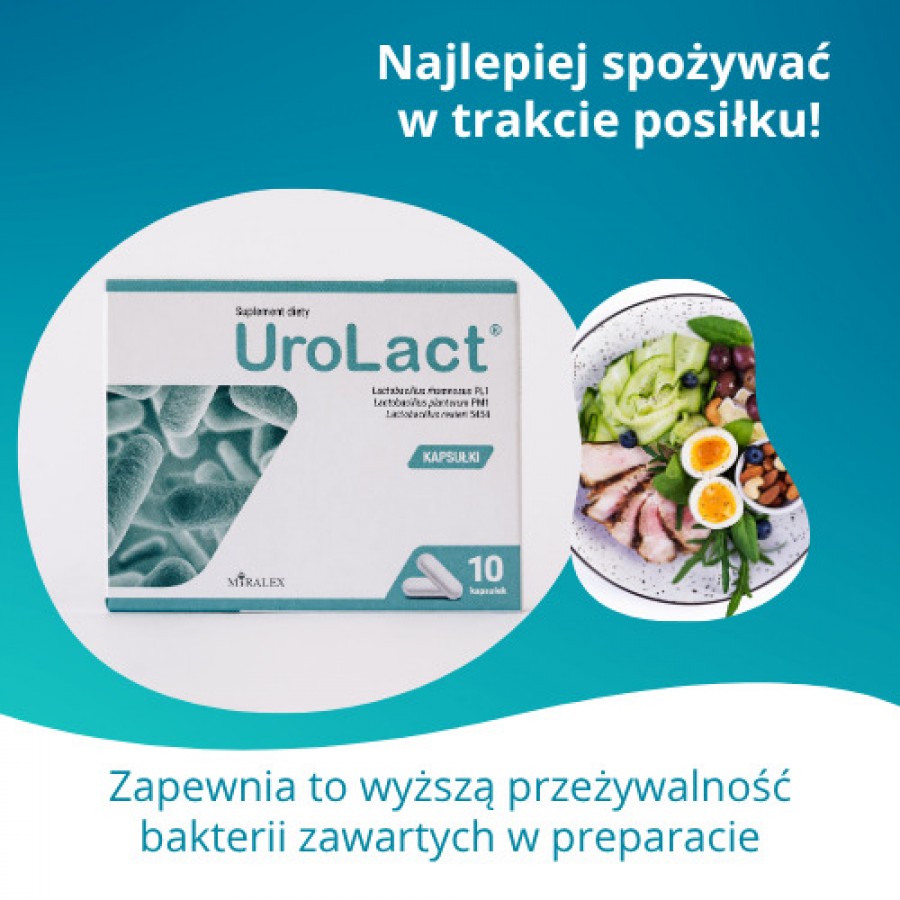 Zdjęcie produktu - 4 UroLact doustny Probiotyk Urologiczny 400mg, 10 kaps.