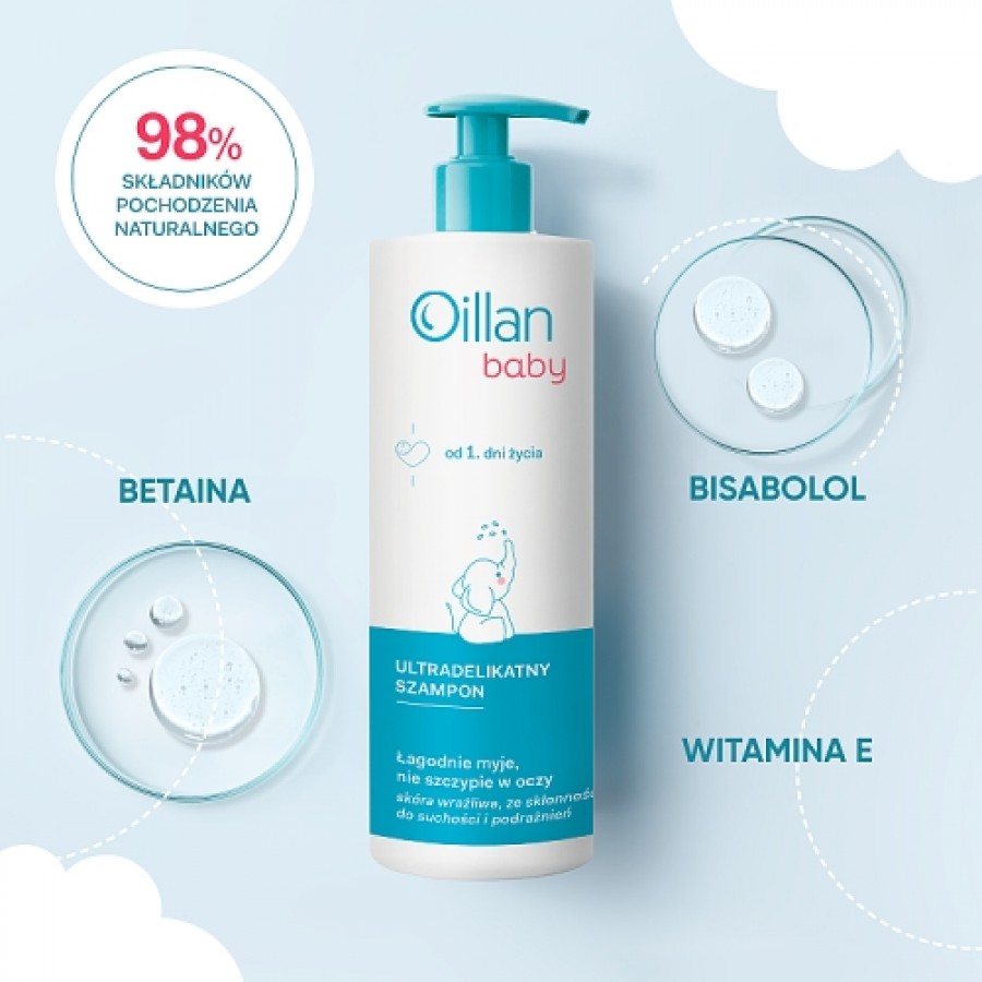 Zdjęcie produktu - 2 OILLAN Baby Ultradelikatny szampon, 200ml