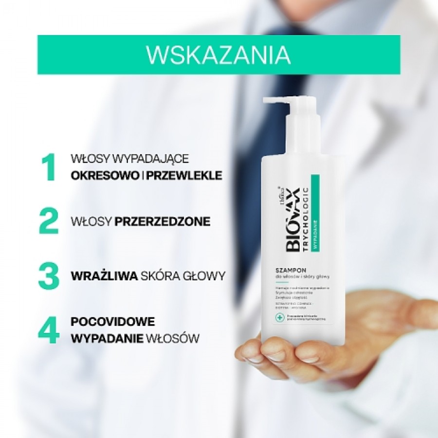 Miniaturka artykułu - #1 BIOVAX Trychologic Wypadanie Szampon do włos&oacute;w i sk&oacute;ry głowy, 200ml