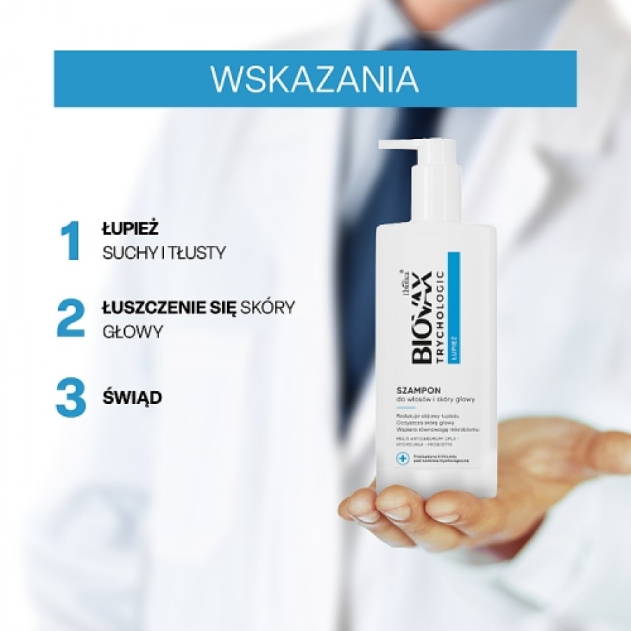 Miniaturka artykułu - #1 BIOVAX Trychologic Łupież Szampon do włos&oacute;w i sk&oacute;ry głowy, 200ml