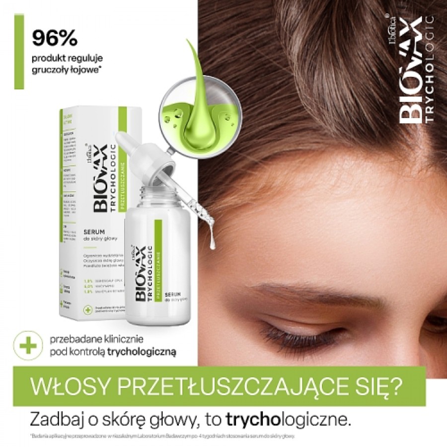 Miniaturka artykułu - #0 BIOVAX Trychologic Przetłuszczanie Serum do sk&oacute;ry głowy, 50ml