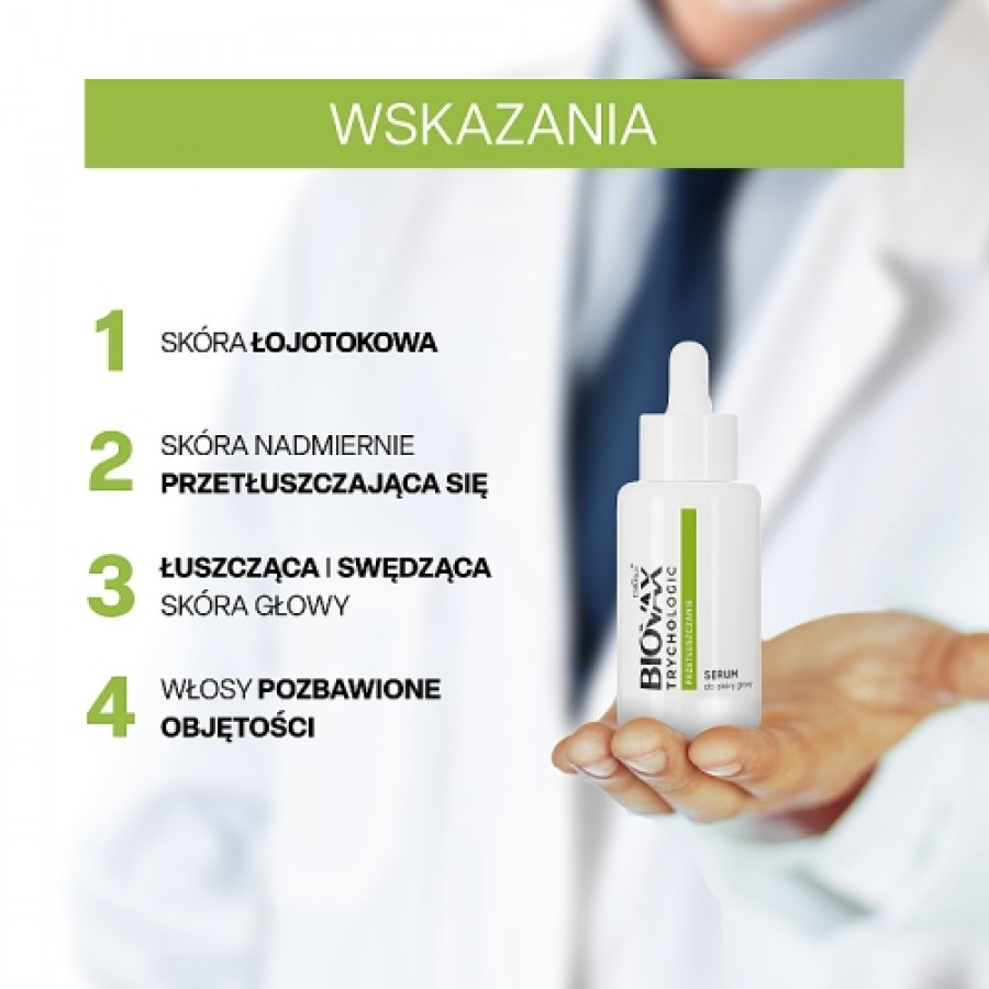 Miniaturka artykułu - #1 BIOVAX Trychologic Przetłuszczanie Serum do sk&oacute;ry głowy, 50ml