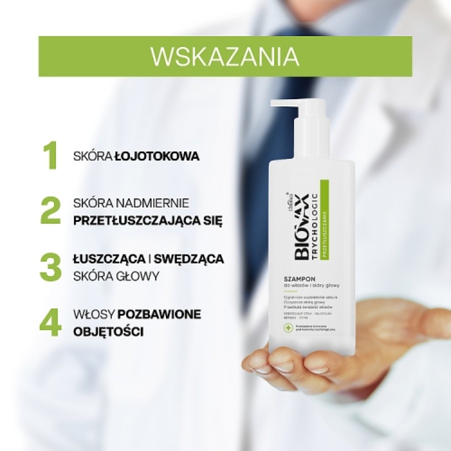 Miniaturka artykułu - #1 BIOVAX Trychologic Przetłuszczanie - Szampon do włos&oacute;w i sk&oacute;ry głowy, 200ml