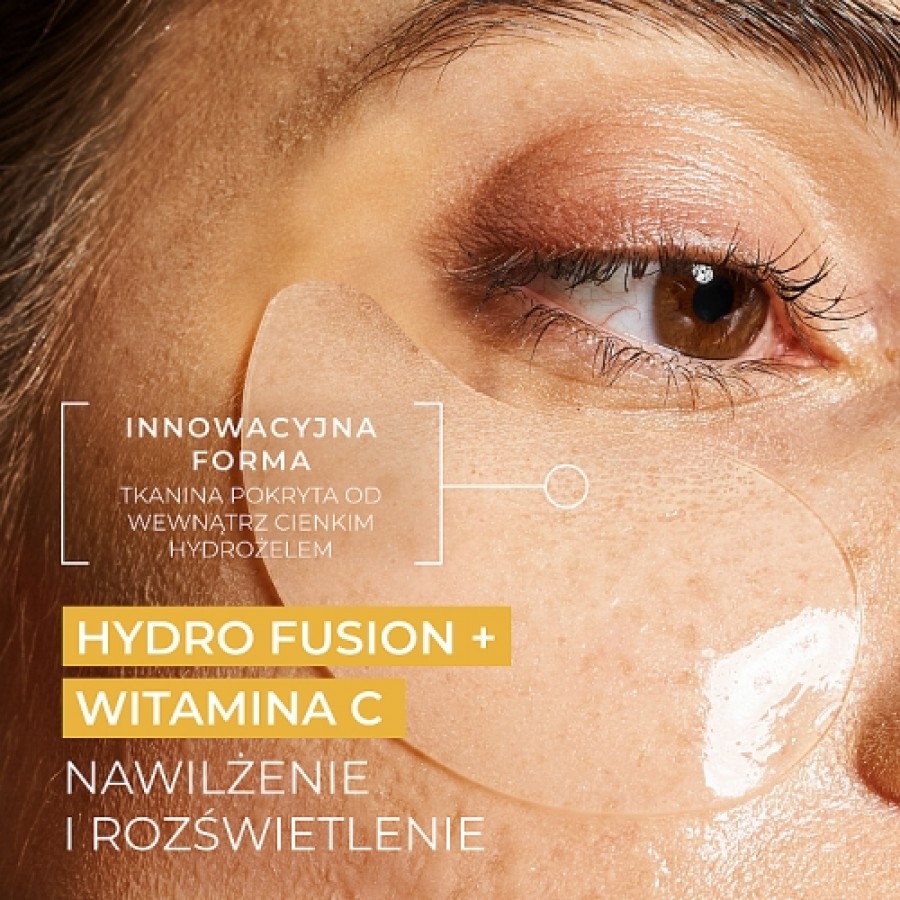 Zdjęcie produktu - 0 L'BIOTICA PHF + Witamina C Nawilżenie & Rozświetlenie Hydrożelowe Płatki pod oczy, 2 sztuki