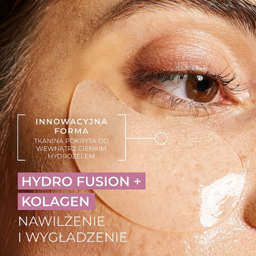 Miniaturka artykułu - #0 L'BIOTICA PHF + KOLAGEN Nawilżenie & Wygładzenie Hydrożelowe Płatki pod oczy, 2 sztuki