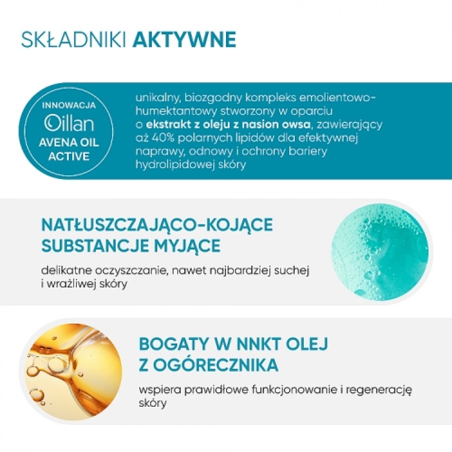 Miniaturka artykułu - #1 OILLAN Nawilżająca pianka 3w1 do mycia twarzy, ciała i włos&oacute;w, 200ml