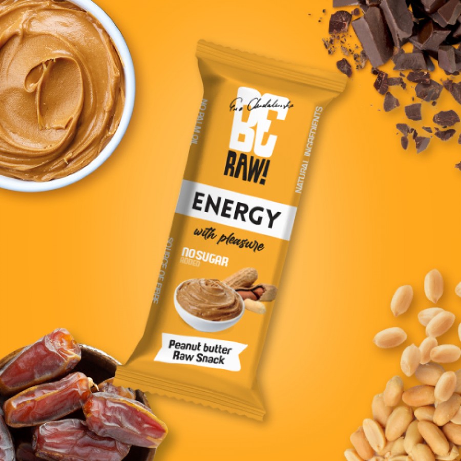 Miniaturka artykułu - #0 BeRAW Energy Peanut Butter Baton o smaku masła orzechowego, 40g