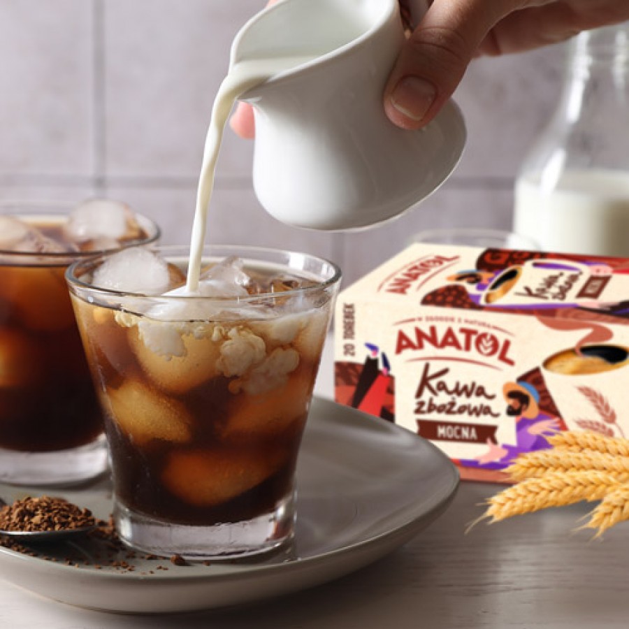 Zdjęcie produktu - 3 ANATOL Kawa zbożowa mocna ekspresowa, 20x4,2g