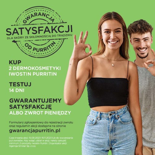 Miniaturka artykułu - #0 Zestaw Iwostin Purritin: Rehidrin krem przywracający nawilżenie, 40ml + nawilżający żel do mycia twarzy, 150ml